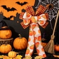 thumbnail image 4 of 2026 Halloween Indoor Decorations Thanksgiving Decorations Home Decor Faux Ribbon Ornaments Season Pumpkin Wreath Bow, 4 of 6