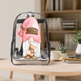thumbnail image 5 of Honeii Coffee Gnome (1) Print Clear Backpack Heavy Duty Transparent Bag 17" See Through BookBag for Women Men Adults Work Festival Sports Travel, 5 of 7
