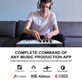 thumbnail image 6 of 25 Key USB MIDI Keyboard Controller With 8 Backlit Drum Pads, Bluetooth Semi Weighted Professional dynamic keybed 8 Knobs and Music Production,Software Included (White), 6 of 6