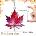 thumbnail image 3 of Stained Acrylic Maple Leaf Ornament, 3.14 Inch Fall Harvest Suncatcher, Autumn Christmas Tree Hanging Decor, Nature‑Themed Home & Garden Holiday Gift, 3 of 6