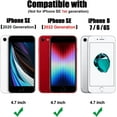 thumbnail image 2 of for iPhone SE 2022 Case, iPhone SE 2020 Case, iPhone 8/7/6s/6 case Ultra Slim with 2Pcs Tempered Glass Screen Protector Full Body Shockproof Phone Case with Invisible Ring Stand, 4.7" Pink, 2 of 15