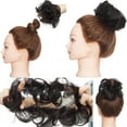 thumbnail image 4 of SEGO Messy Human Hair Bun Extensions Straight/Curly Hair Bun Hairpiece for Updo Style Chignon for Women Donut Ponytail, 4 of 8