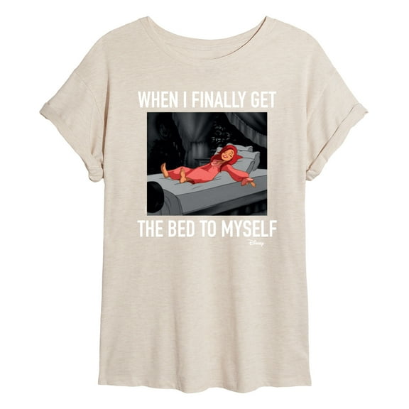 Disney Tangled - Princesses Rapunzel - When I Finally Get The Bed to Myself - Women's Oversized T-Shirt