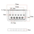 thumbnail image 4 of FELTECHELECTR Zinc Alloy Guitar Bridges and Saddles 1Pcs Silver Rectangular Top-Loading Design for Electric Guitar, 4 of 8