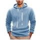 thumbnail image 1 of Sudadera con capucha para hombre, informal, lisa, gruesa, con cordón elástico, cierre de manga larga, blusa con capucha, blusa de poliéster para hombre, 1 of 9