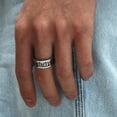 thumbnail image 3 of New Vintage 8mm Black Pattern Ring For Men and Women JRV3049S 8, 3 of 5