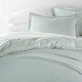thumbnail image 5 of Noble Linens Light Blue Modern Diagonal 3-Piece 3-Piece Duvet Cover Set, Full/Queen, 5 of 11
