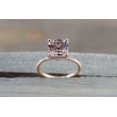 thumbnail image 4 of HeartsAndYou 1.4ct Natural Morganite & Diamond Engagement Ring 14k SOLID Rose Gold Accents, 4 of 9