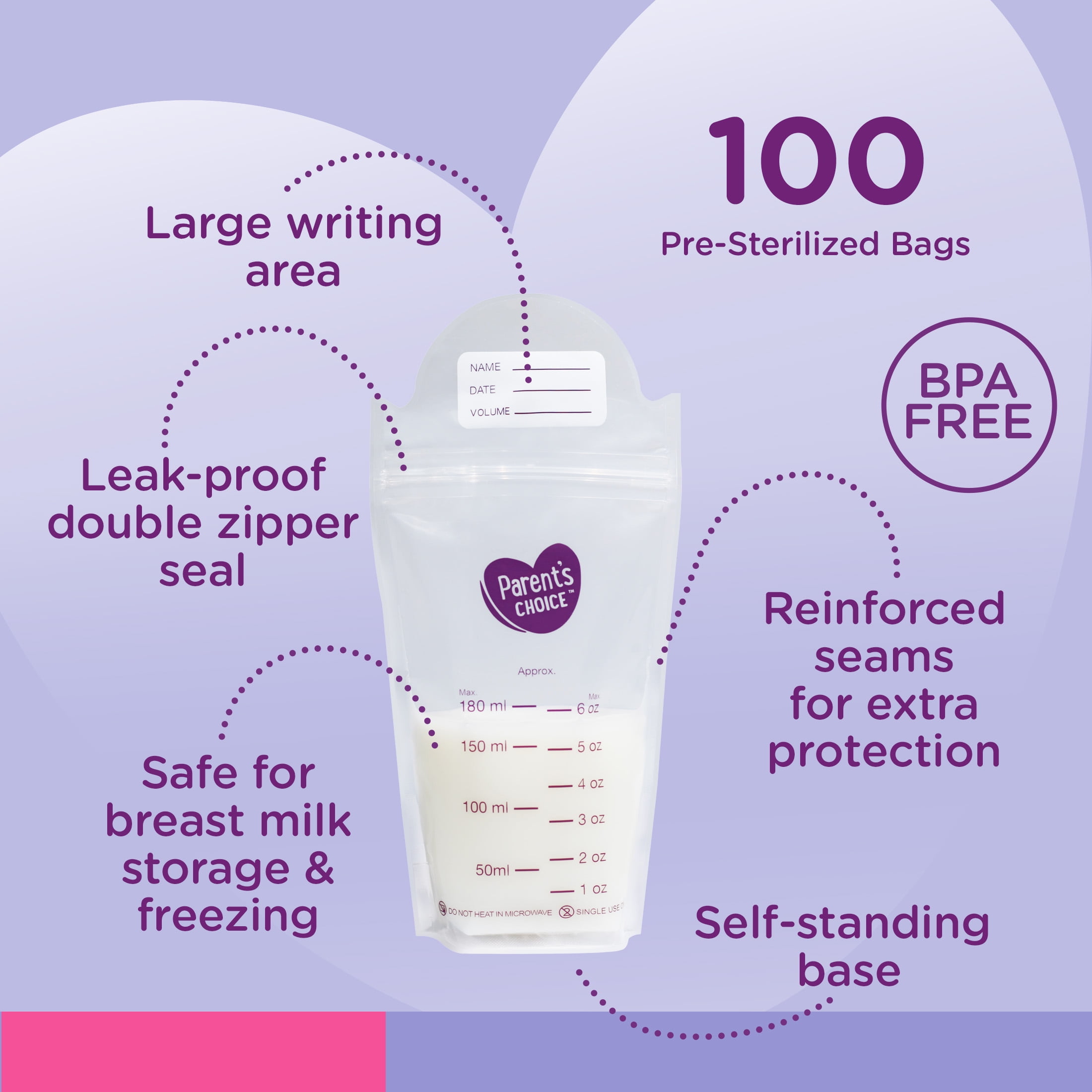  Momcozy Breast Milk Storage Bags, Wash-Free, Leakproof and  Transfer-Free for Freezing, Heating and Feeding, Safety Material Milk  Pouches for Disposable Baby Bottle Kit, 6 Ounce, 84PCS : Baby