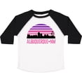 thumbnail image 3 of Inktastic Albuquerque New Mexico Retro Sunset Skyline Girls Toddler T-Shirt, 3 of 5