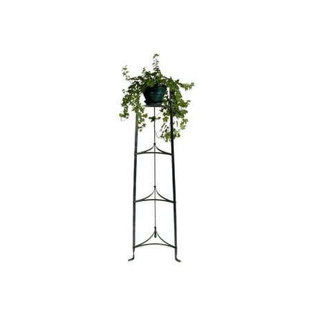 4-Tier Plant Stand with 3 Shelves in Hammered Steel