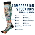 thumbnail image 2 of FORMRS Womens Knee High Socks Casual Long Thick Travel Daily Wear, 1 Pair, Window Scene, 2 of 6