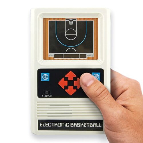 Electronic Basketball Game Handheld Mattel Classic 70s Retro White for sale online 