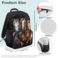 thumbnail image 7 of Pzuqiu 17 Inch Horse Print Backpack for Kids Ages 6-18 with Adjustable Padded Straps Large Capacity Elementary School Backpack for Back to School Travel Daily Use, 7 of 7