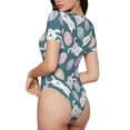 thumbnail image 3 of Naloa Cute Rabbit Easter Women's Short-Sleeved Onesie, One-Piece Swimsuit for Parties, dates, clubs - Small, 3 of 9