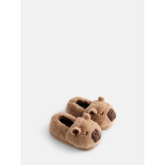 Wonder Nation Toddler Boys Plush Capybara Slippers