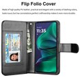 thumbnail image 6 of Takfox Moto G Stylus 5G 2025 Case, for Motorola Moto G Stylus 5G 2025 Wallet Case, PU Leather w Credit Card Holder Flip Cover [9 Card Slots][Kickstand] Magnetic Detachable Hard Case & Strap -Black, 6 of 7