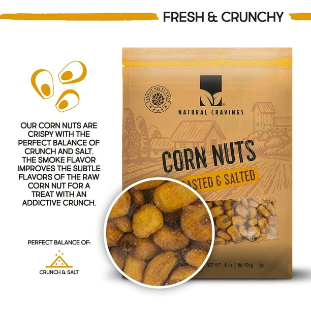 Natural Craving Salted and Roasted Corn Nuts Original Toasted Corn