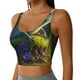 thumbnail image 2 of Fotbe Cute Blue Frog Sujetador Deportivo Largo sin Aros para Mujer con Almohadillas y Soporte Medio, Transpirable y Absorbente, Camiseta Tipo Chaleco o Tank Top-Large, 2 of 8