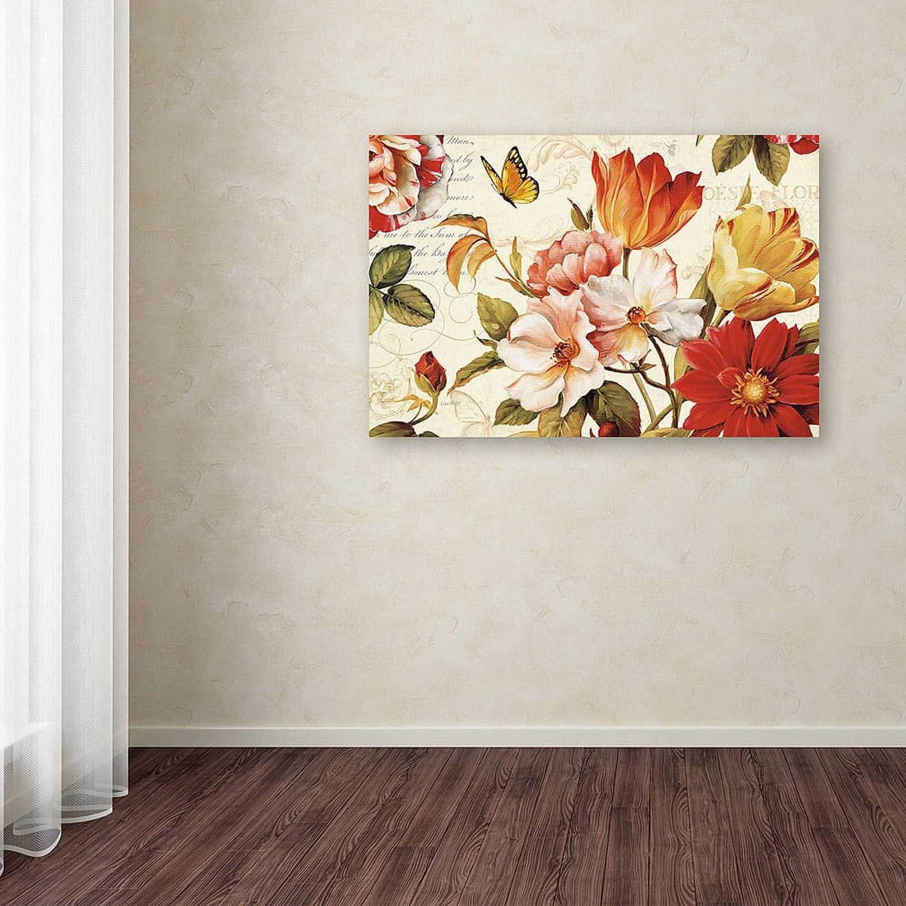 Trademark Fine Art "Poesie Florale III" Canvas Art by Lisa Audit