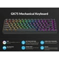 thumbnail image 3 of Geeky GK75 75% | Hot Swappable Mechanical Gaming Keyboard | 84 Keys Multi Color RGB LED Backlit for PC / Mac Gamer | ANSI US American Layout ( Black , Mechanical Speed Silver ), 3 of 7