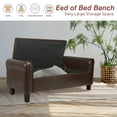 thumbnail image 5 of Fionafurn PU End of Bed Storage Ottoman Bench,19.7" D x 51.2" W x 20.5" H,Brown Texture, 5 of 8