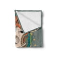 thumbnail image 2 of Llama Soft Flannel Fleece Throw Blanket, Colorful Headwear Wearing Accessories Earrings Necklace Abstract Animal, Cozy Plush for Indoor and Outdoor Use, 50" x 60", Multicolor, by Ambesonne, 2 of 5