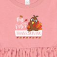 thumbnail image 4 of Inktastic My 1st Thanksgiving Cute Turkey Girls Baby Dress, 4 of 5