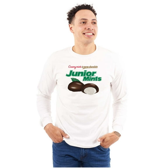 Junior Mints Logo Chocolate Candy Long Sleeve TShirt Men Women Brisco Brands M