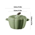 thumbnail image 3 of Qnjujn Ceramic Pumpkin Bowl, Microwave Safe Baking Steaming Stewing Serving Bowl with Lid, Unique Decorative Kitchenware for Cooking and Food Storage, Pumpkin Bowl with Lid, 3 of 6