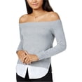 thumbnail image 1 of Suéter Maison Jules con hombros descubiertos para Mujer Gris Grande, 1 of 2