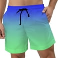 thumbnail image 2 of DHFJKG Mens Athletic Shorts Lightweight Sports Casual Drawstring Gradient Beach Shorts Running Workout Soft Bottoms, 2 of 3