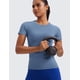 thumbnail image 3 of Remera CRZ YOGA sin costuras de manga corta transpirable azul M, 3 of 4