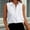 White, variant on Zedker Shirts for Women Sleeveless Button Down Blouses Solid Casual Basic V Neck Tank Tops for Work Black L
