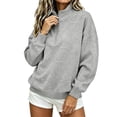 thumbnail image 2 of Women Sweatshirt Sevevn Quarter Zip Stand Collar Oversized Fit Soft Fleece Fabric Drop Shoulder Long Sleeve Pullover Top For Daily Casual Lounging Outdoor Wear, 2 of 8