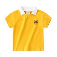 thumbnail image 2 of KYAIGUO Toddler Kids Boys Summer T-Shirt 1-5Y Baby Short Sleeves Lapel Tee Shirt Summer Pullover Cotton Comfortabl Cute T-Shirt, 2 of 8