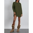 thumbnail image 4 of Faithtur Pull Tricoté Automne Hiver pour Femmes Couleur Unie Manches Longues Col Rond Long Tricoté, 4 of 9