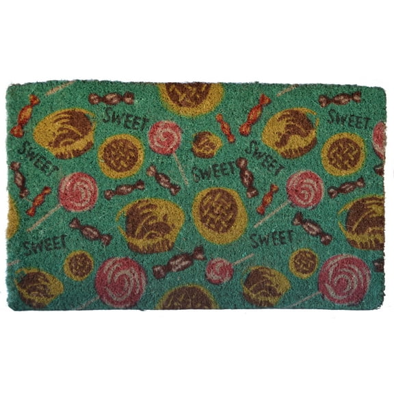 Imports Decor Printed Coir Doormat, Sweet Tooth, 18-Inch by 30-Inch