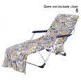 thumbnail image 1 of CAROOTU Beach Chair Towel Cover with Side Pockets Microfiber Sun Lounger Cover for, 1 of 5