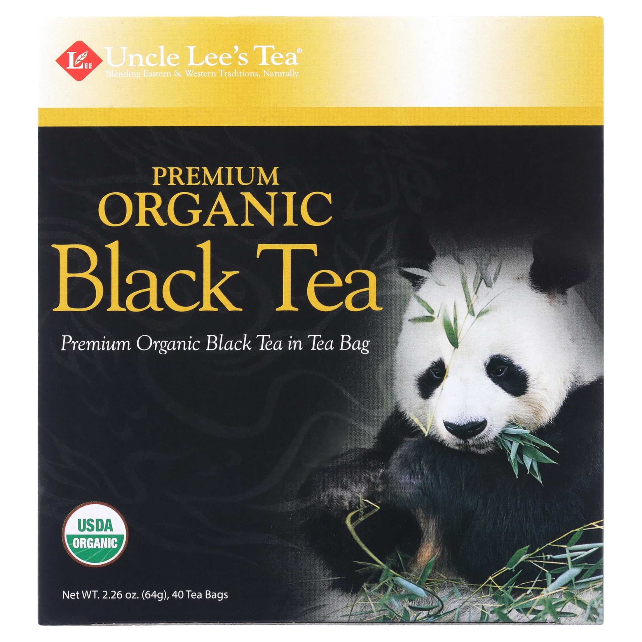 Uncle Lee's Tea Premium Organic Black Tea, Tea Bags, 40 Ct - Walmart.com