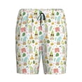 thumbnail image 4 of Naloa Summer Beach Gnomes Men's Short Pajama Pants, Lounge Comfort Shorts with Elasticized Waistband and Side Pockets - Medium, 4 of 9