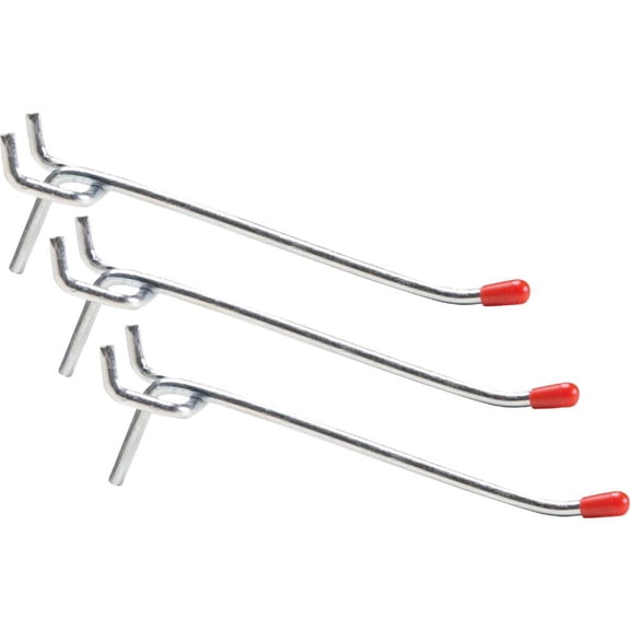 Do it Best Tools Light Duty Safety Tip Straight Pegboard Hook - Steel - 3 Count, 4 In.