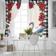 thumbnail image 5 of Valentine's Day Blackout Curtains for Bedroom, Sweet Swan Couple Roses Leaf Beige Black Plaid Thermal Insulated Kitchen Drapes with Grommets, Light Blocking Window Treatment, 2 Panels 42" x 63", 5 of 7