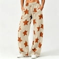 thumbnail image 2 of Levmjia Women's Star Print Wide Leg Pants High Waisted Casual Loose Fit Pants with Pockets Drawstring Elastic Waist Sweatpants for Women, 2 of 9