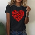 thumbnail image 2 of VKOYWKM Love Heart T Shirts Women Valentines Day Shirts Love Graphic Tees Short Sleeve Casual Crew Neck Holiday Tops Romantic Valentines Day Gifts Shirt, 2 of 6