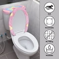 thumbnail image 3 of HELLHERO Pastel Starburst Toilet Covers Set, Dust-Proof Washable Elastic Fabric Bathroom Toilet Cover Set, 3 of 8