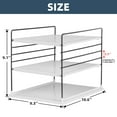 thumbnail image 2 of 3-Tier Kitchen Wrap Organizer Rack , Cabinet Organizers Adjustable Shelving Unit Pantry Organizers and Storage, Foil and Plastic Wrap Organizer, 11.8 in x 10.6 in x 9.25 in, White, 2 of 9