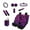 Bats Purple, variant on Jeiento Music Note Car Accessories Sets with Car Seat Covers Steering Wheel Cover Seatbelt Shoulder Pad Trash Can Auto Rear View Mirror Covers Coasters Keychain Lipstick Holder 13 PCS Car Decor