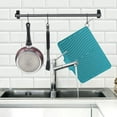 thumbnail image 5 of Drying Mat for Kitchen Counter, Non-Slip Silica Gel Heat Resistant Pad, Built-In Heat Drying, Multifunctional Dish Drying Mat with Hanging Hole, Easy to Clean and Store, 5 of 6
