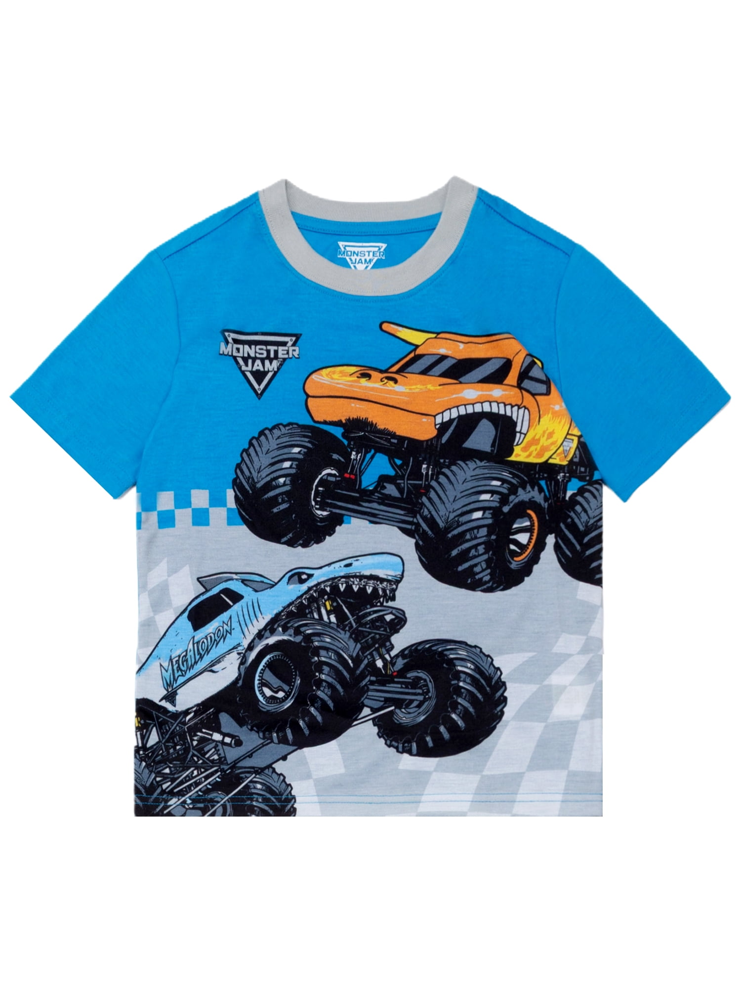 Monster Jam 2-Piece Short Sleeve and Short Pajama Set, 4-12